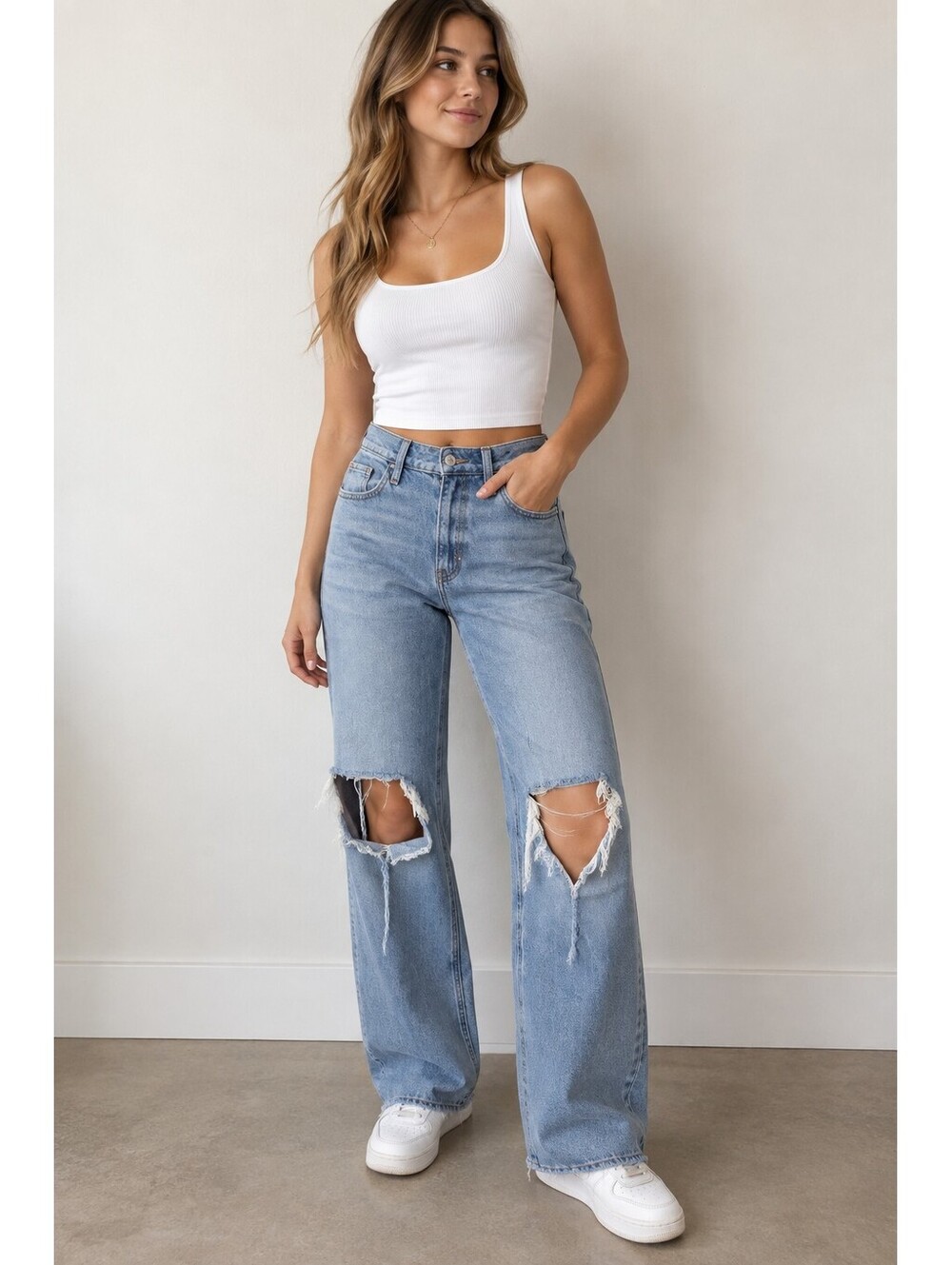 Hollister High Rise Vintage Baggy Ripped Jeans W27 L31